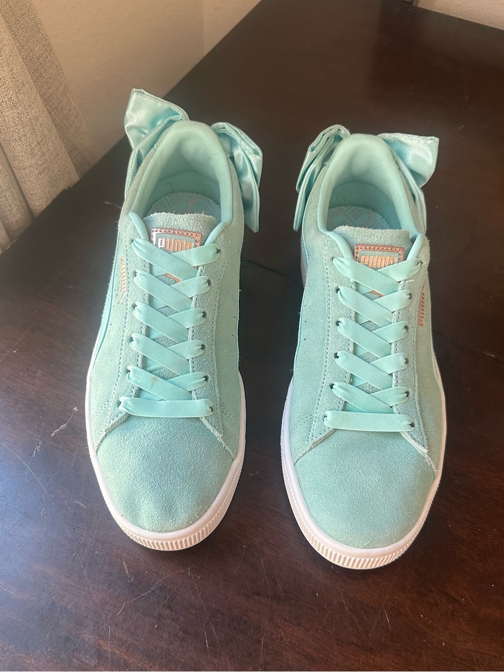 Puma Women's Suede Sneakers in Mint